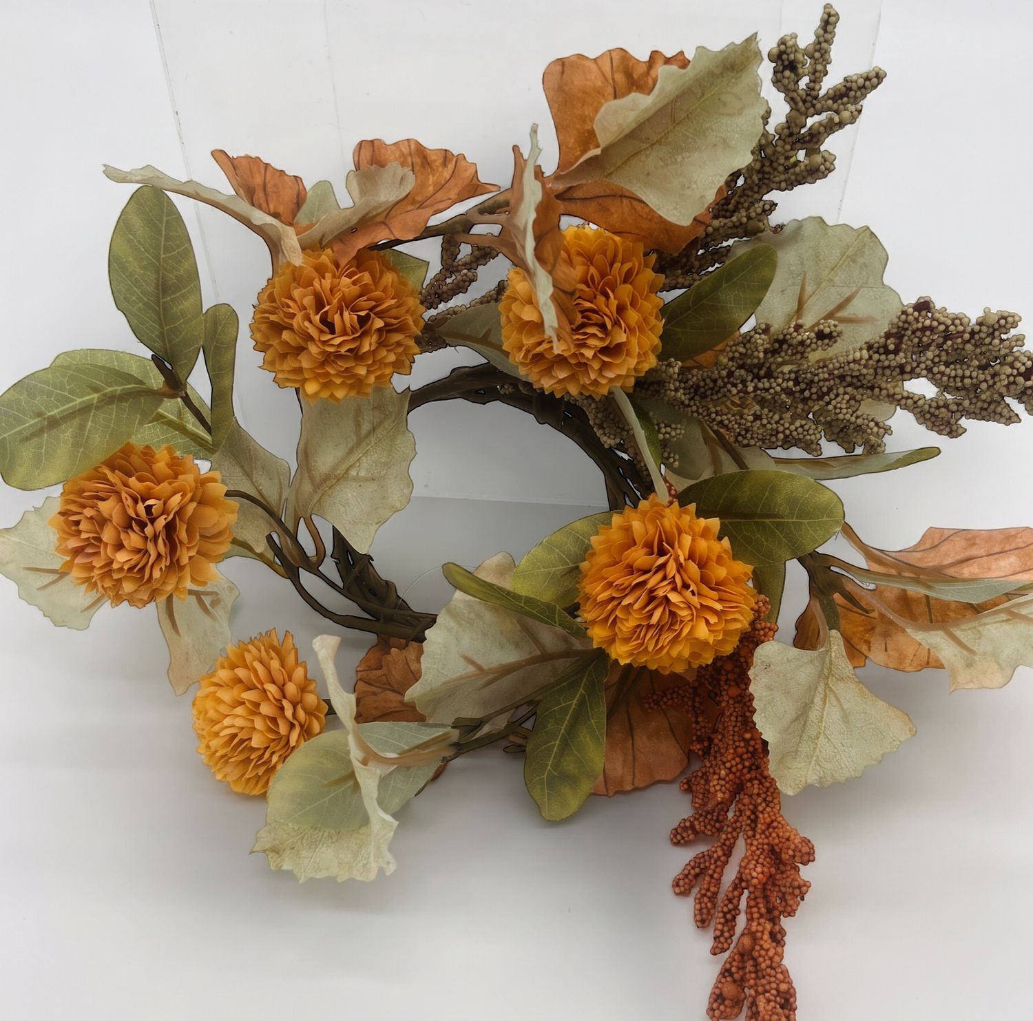 Autumn Candle ring Orange