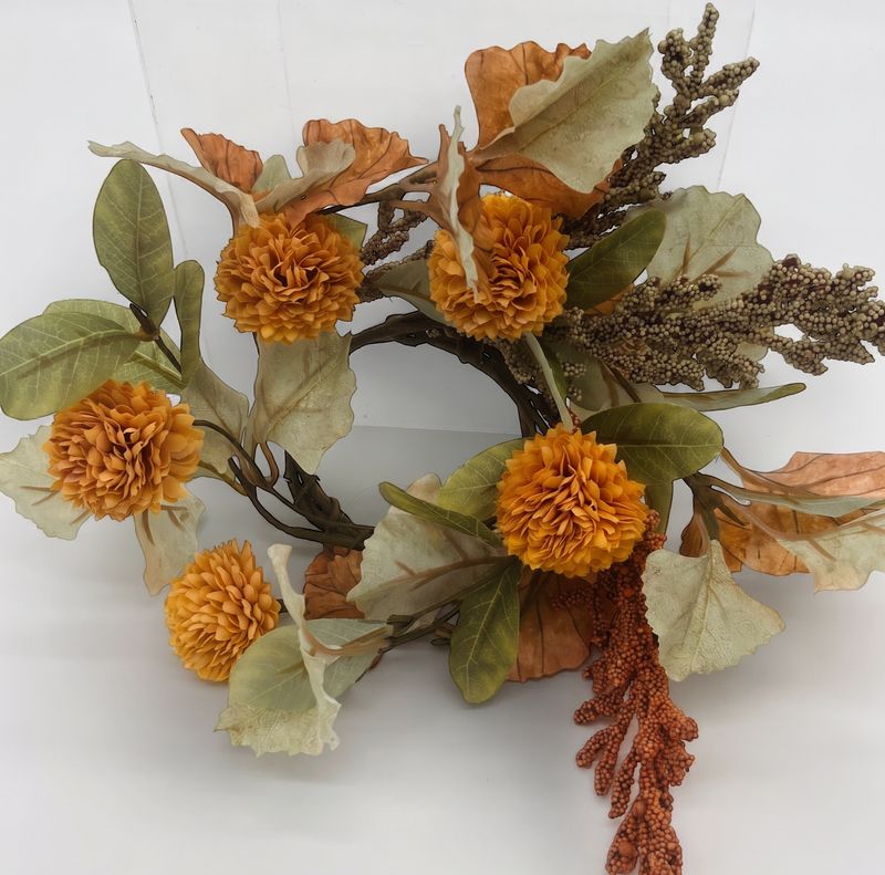 Autumn Candle ring Orange