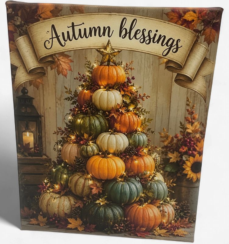 Autumn Blessing Canvas Pumpkins