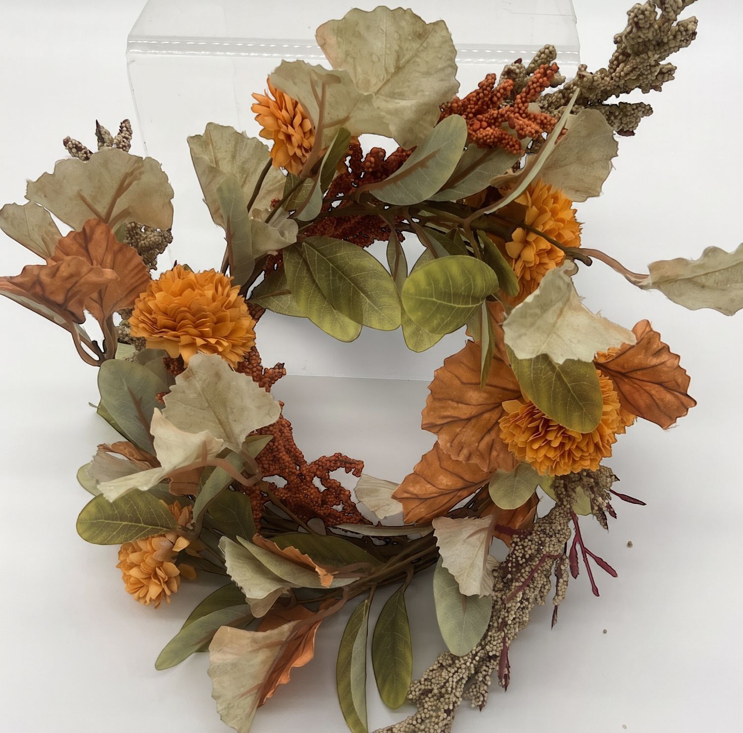 Autumn Pom Pom Candle Ring