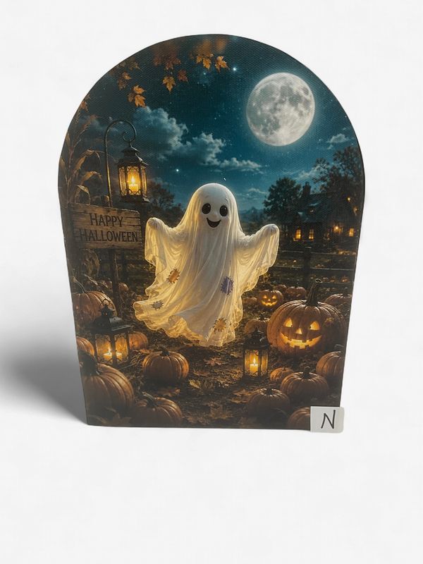 Ghost Pumpkin Arch Canvas