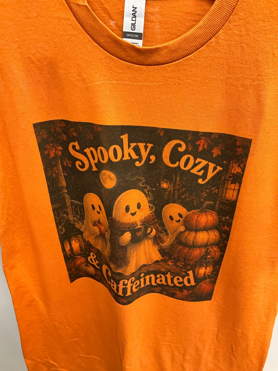 Spooky, Cozy &amp; caffeinated tshirt