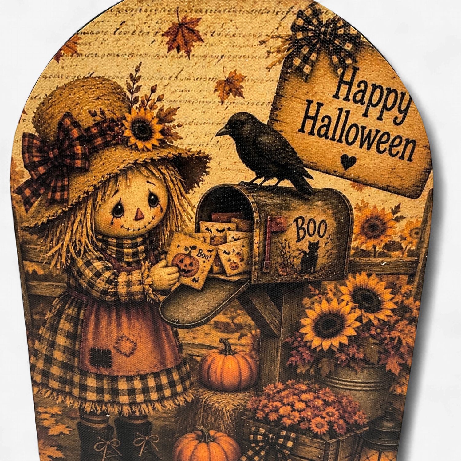 Happy Halloween Scarecrow Arch Canvas Print