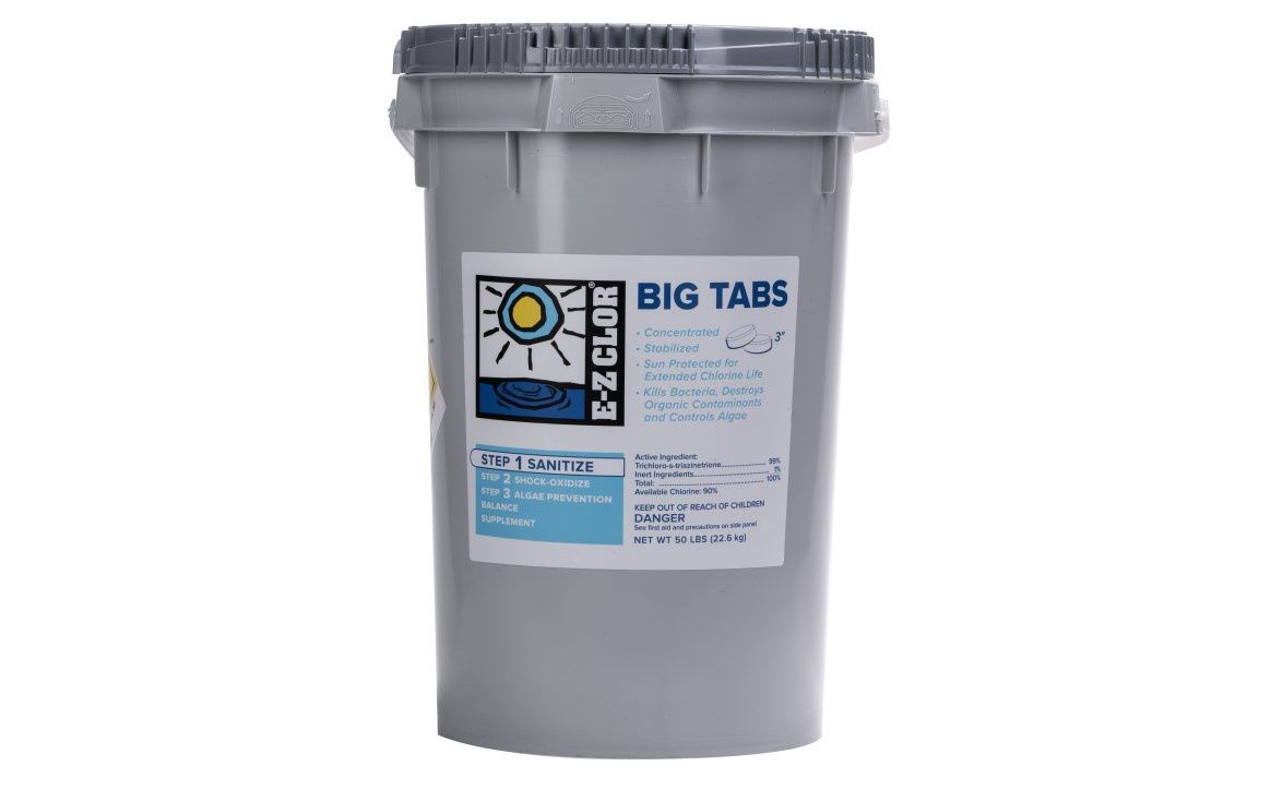 E-Z Clor 3" Big Tabs Chlorine 50lb Unwrapped