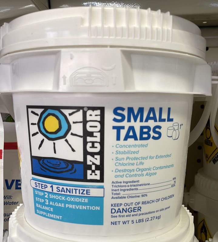 E-Z Clor 1" Small Tabs Chlorine 5lb