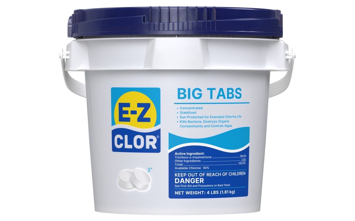 E-Z CLOR 3” Big Tabs Chlorine 4lb Unwrapped