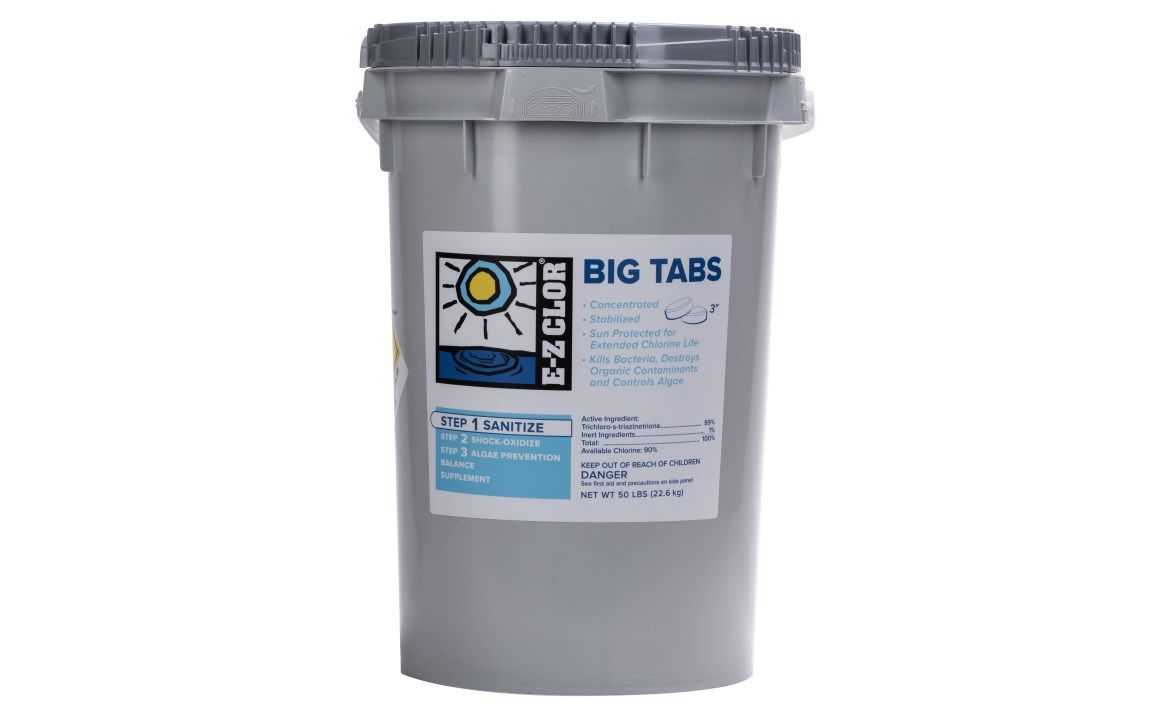 E-Z Clor 3" Big Tabs Chlorine 50lb Unwrapped