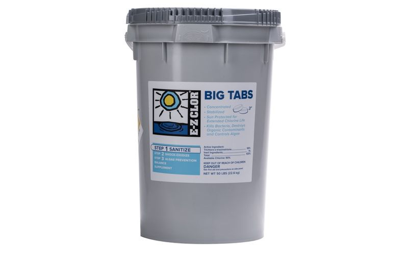E-Z Clor 3" Big Tabs Chlorine 50lb Unwrapped