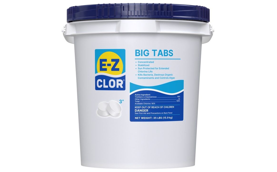E-Z CLOR 3" Big Tabs Chlorine 35lb Unwrapped