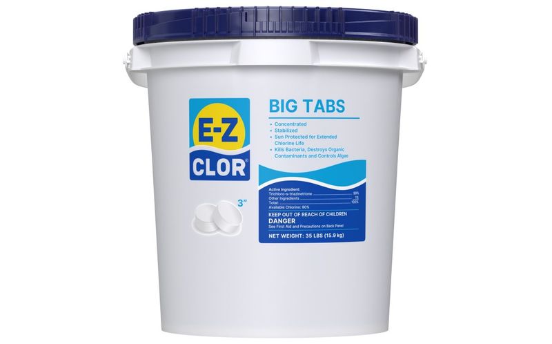 E-Z CLOR 3" Big Tabs Chlorine 35lb Unwrapped