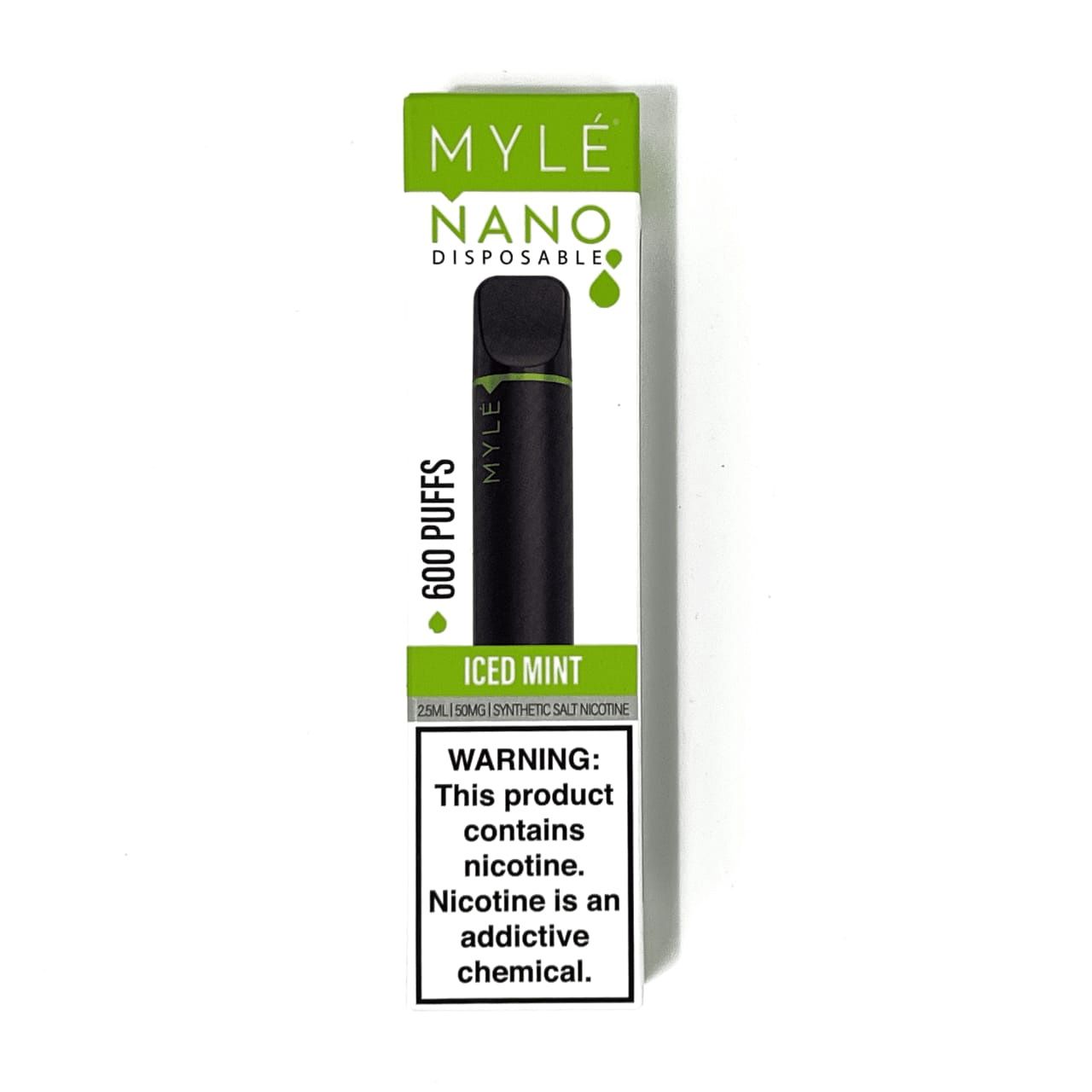 MYLE NANO Disposable 600 puffs 20mg, Flavour: Iced Mint
