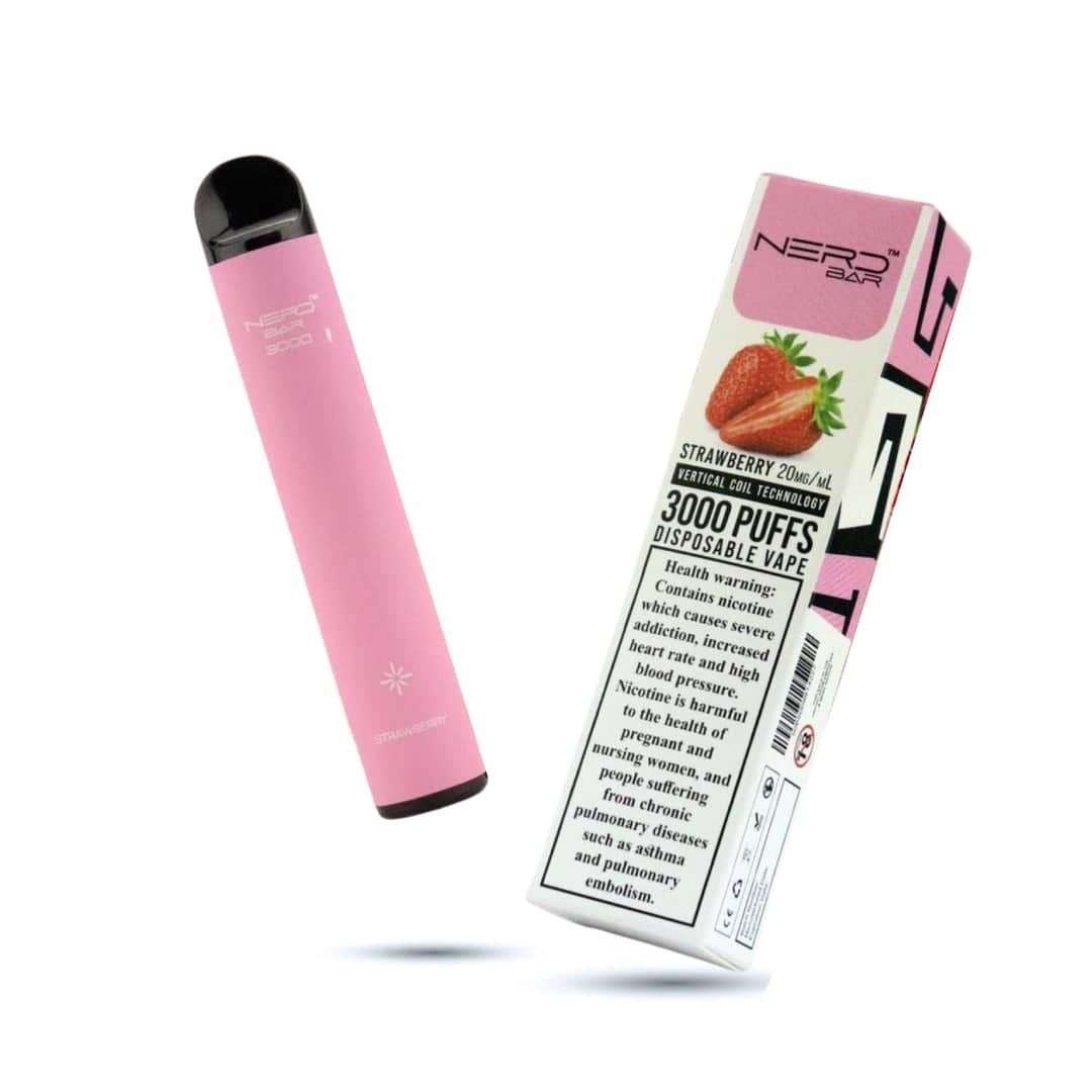 NERD BAR 3000 Puffs 20mg, Flavour: Strawberry