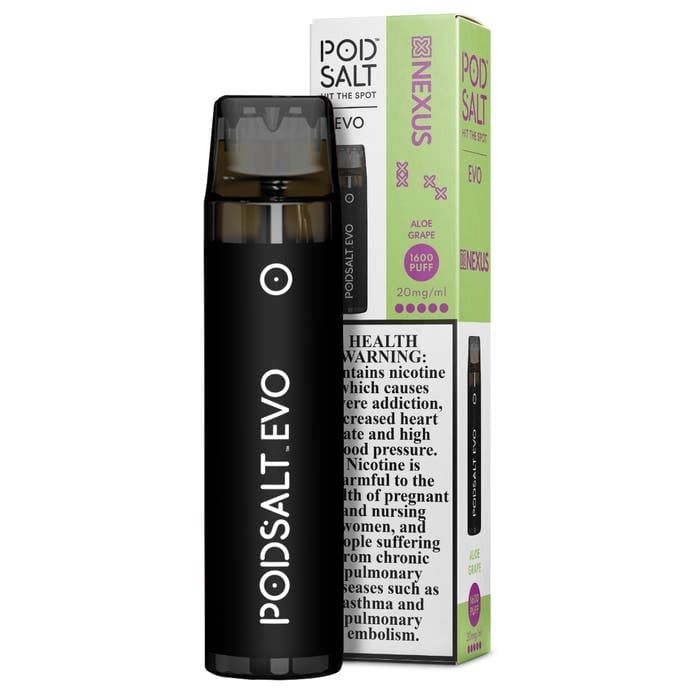 POD SALT EVO DEVICE 1600 puffs, Flavour: Aloe Grape 20mg