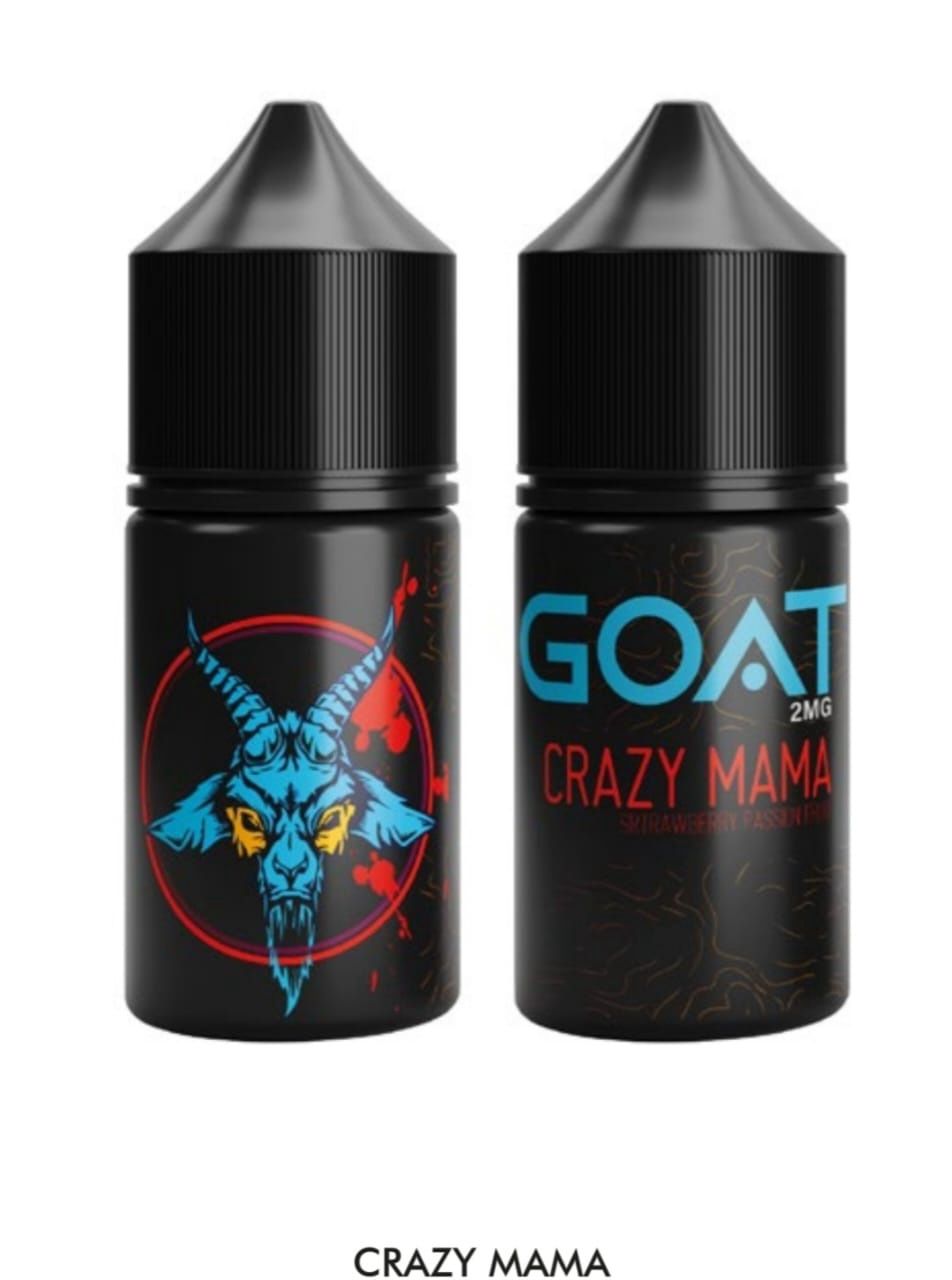 GOAT e-liquid 20mg / 30ml, Flavour: CRAZY MAMA - strawberry passion fruit