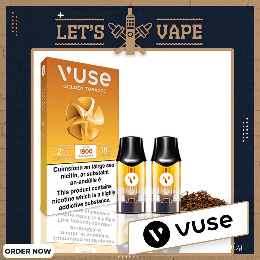 VUSE PRO PODS  18 mg  - Golden Tobacco