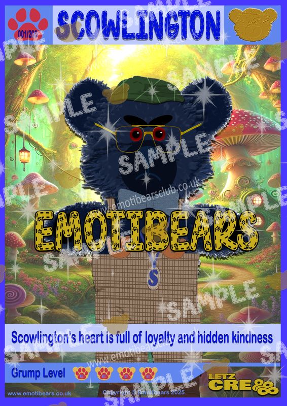 Scowlington Blue Collection Card