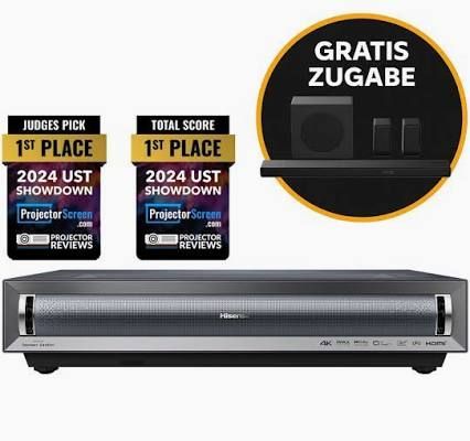 HISENSE PX3 Pro LaserTV  AKTION - inklusive Hisense AX5140Q 5.1.4-Kanal Dolby Atmos Soundbar Gutschein