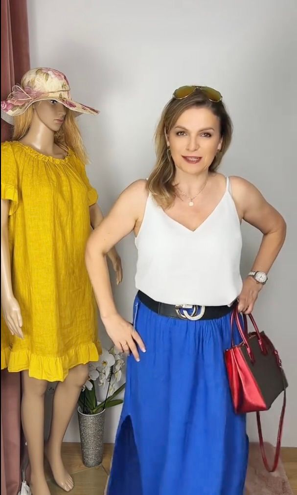 Spódnica damska lniana