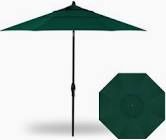 TG 9' Auto Tilt Market Umbrella Octagon Bronze/Forest Green