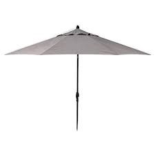 TG 9' Auto Tilt Market Umbrella Octagon Black/Boulder