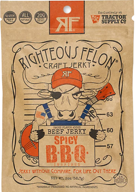 Righteous Felon Sweet & Spicy BBQ Jerky by Righteous Felon