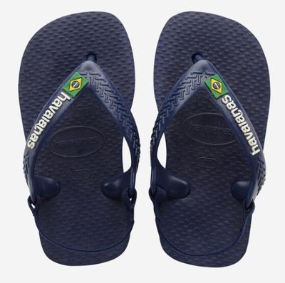 Havaianas Baby Brasil logo Navy Blue