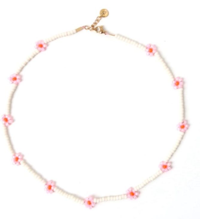 Love Issue Necklace | Daisy sunshine neon pink