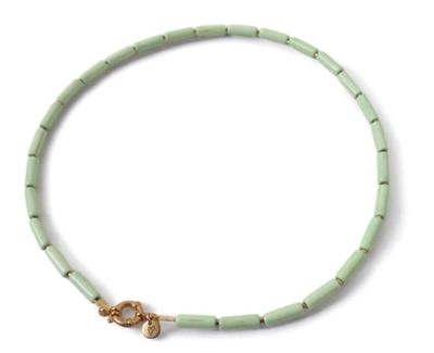 Necklace | Tube soft green