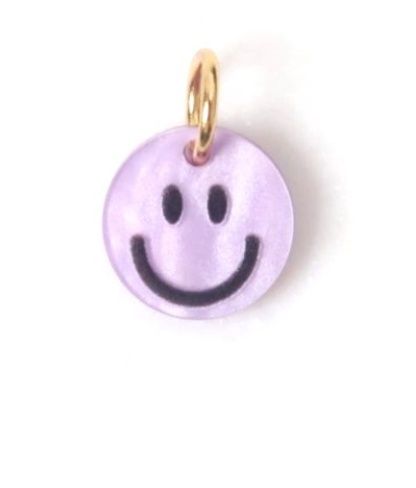 Charm | Smiley resin lila