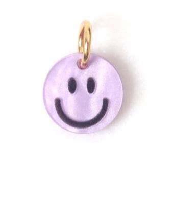 Charm | Smiley resin lila