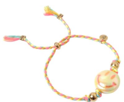 Bracelet | Happy smiley Bright yellow/yellow