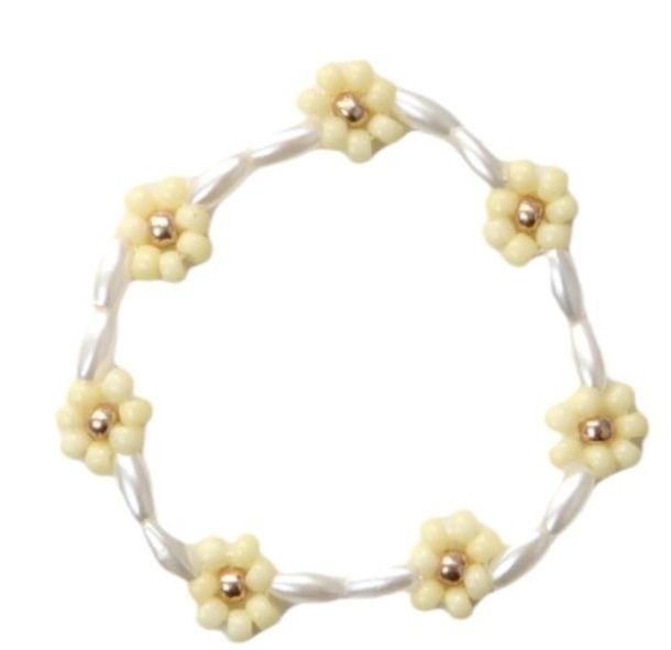 Bracelet | Daisy pearl/sunshine T1