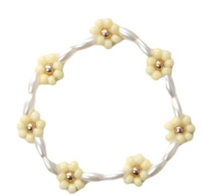 Bracelet | Daisy pearl/sunshine T1