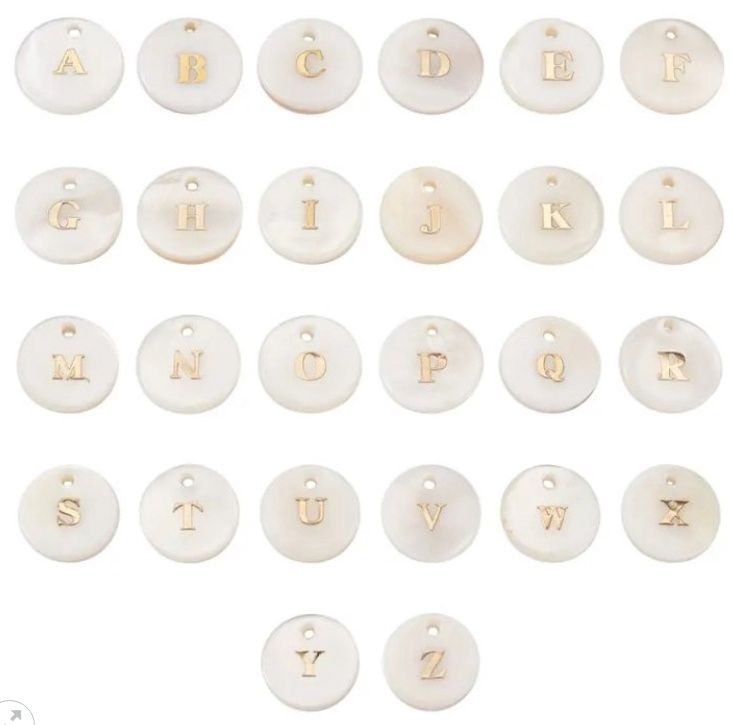 Charm | Alphabet shell pearl