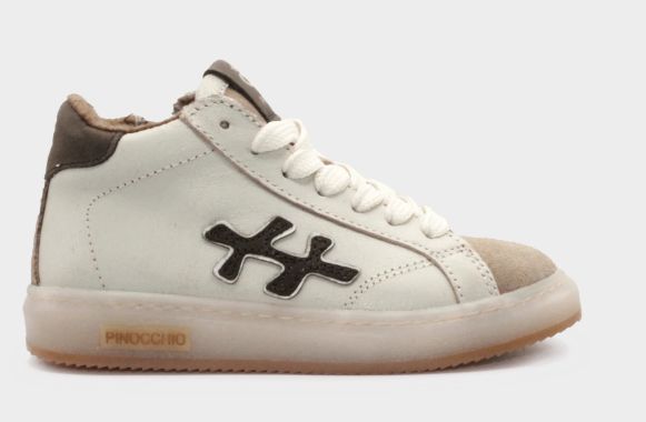 P1109 halfhoog sneaker Off white beige