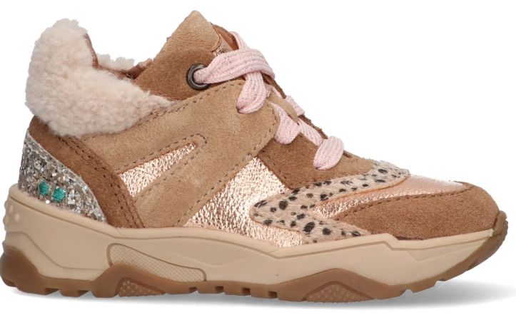 225844-414 Meisjes sneaker Cody Chunky brown