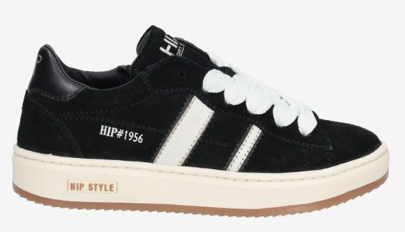 H1102 lage Sneaker zwart combi