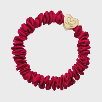 By Eloise Gold heart Skinny silk Burgundy