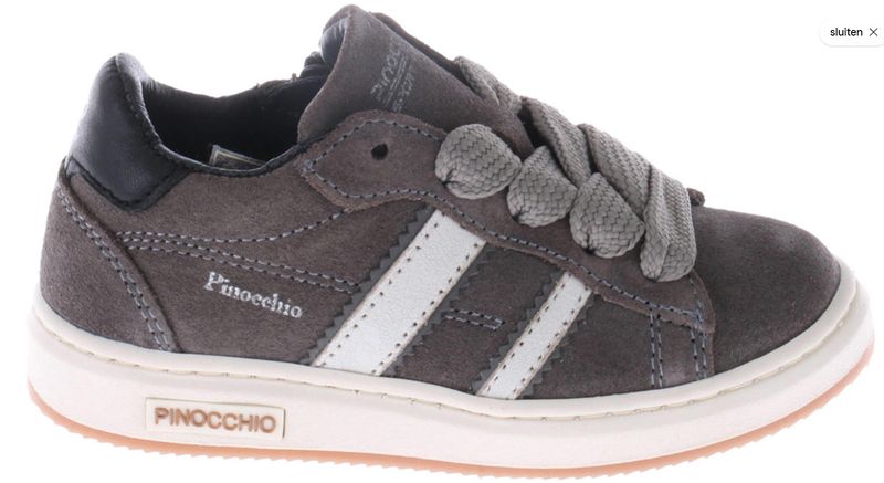P1102  jongens sneaker suede Grijs
