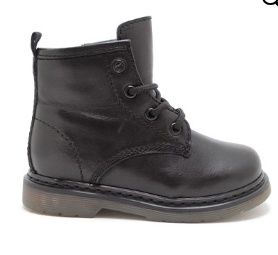 P1141 Combat boots black leather