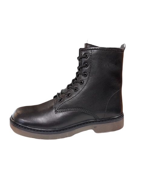 H1141 Combat boots Black leather