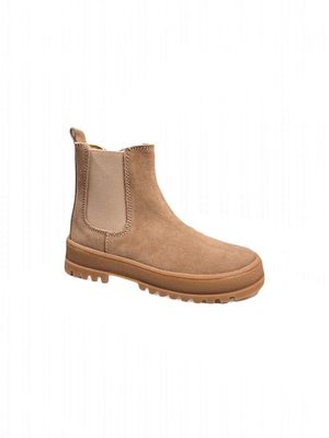 P1159 Laarsje suede Beige