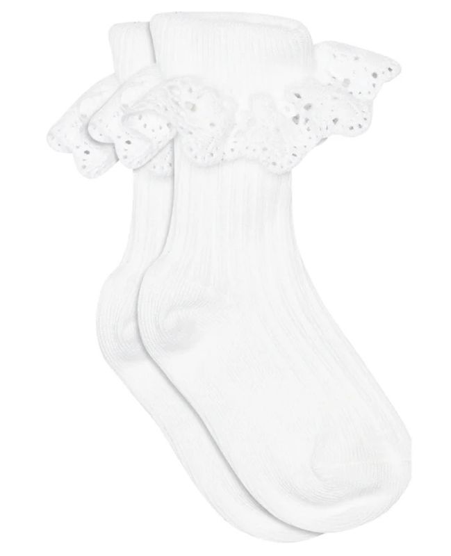 57054 MP  Knee socks lace white