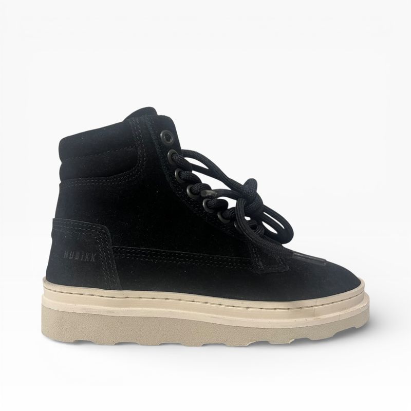 Nubikk Jonah Dune veterboot zwart suède