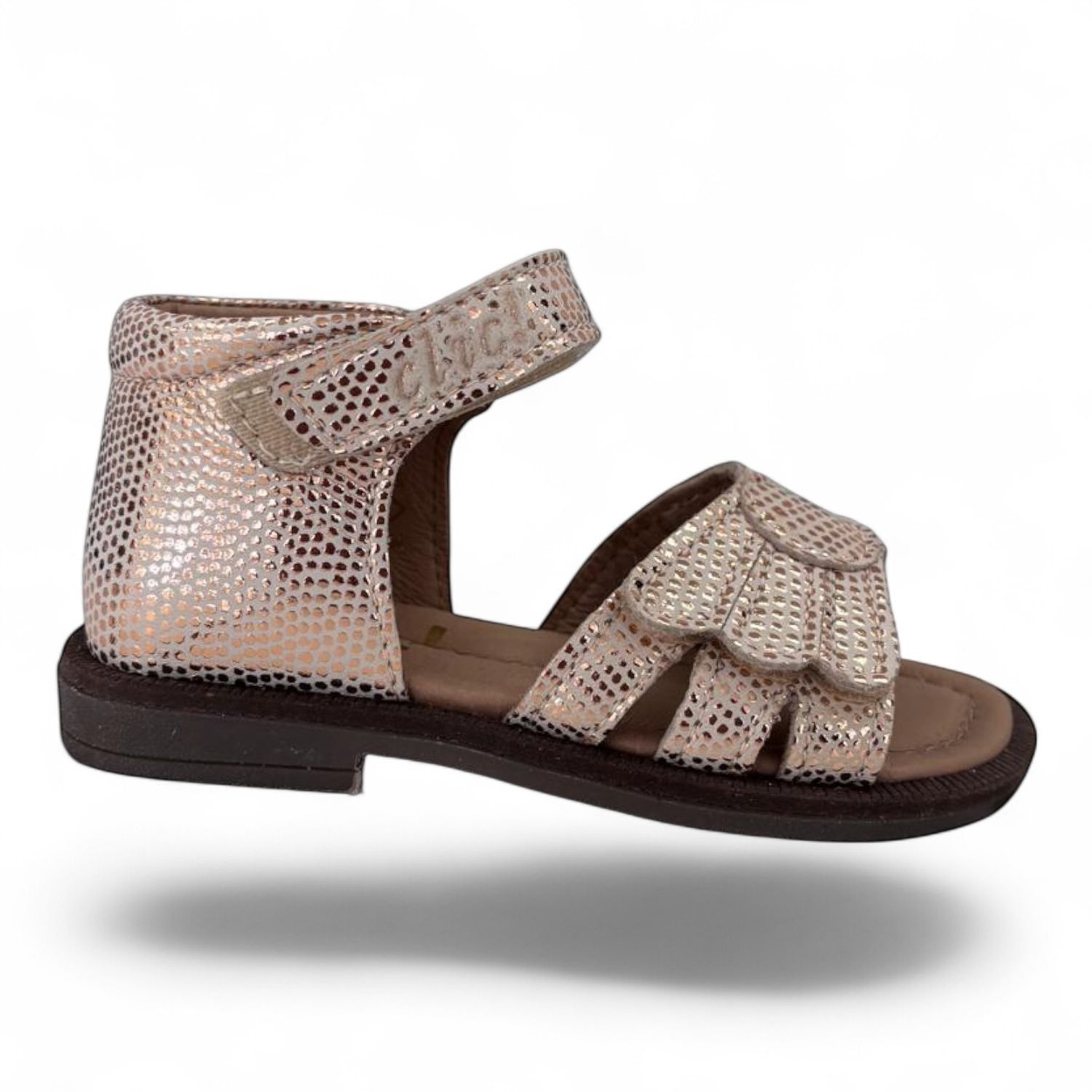 CL-20687 Sandaal dichte hiel goud stip