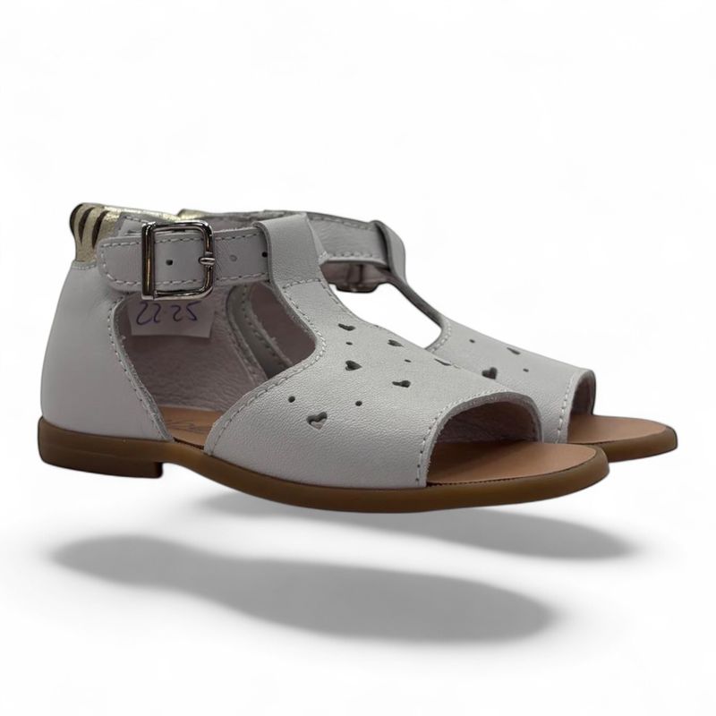 Beberlis sandaal Noel Belgisch Chic White Heart