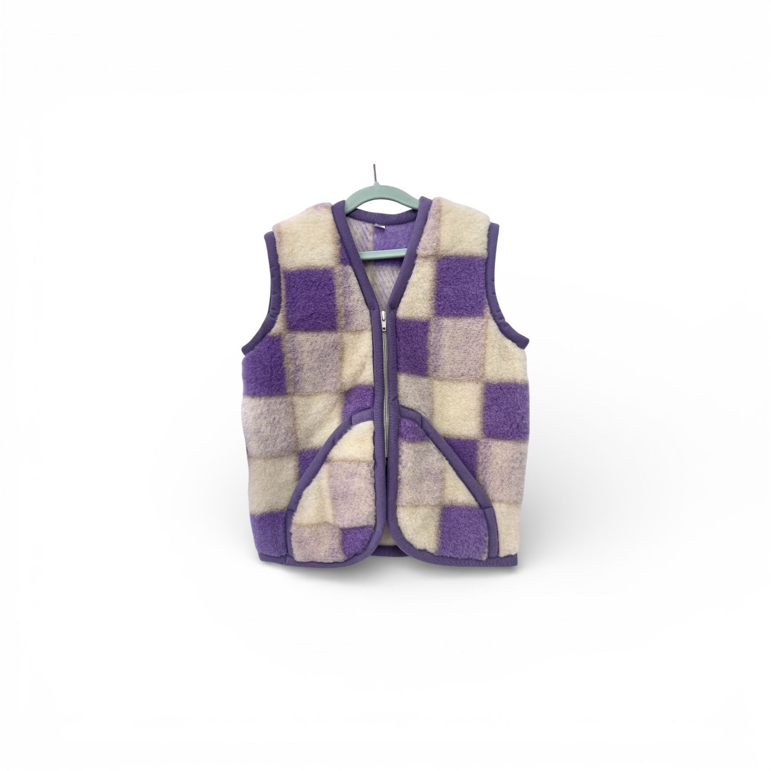 Moonrise Wollen vestje kids block paars