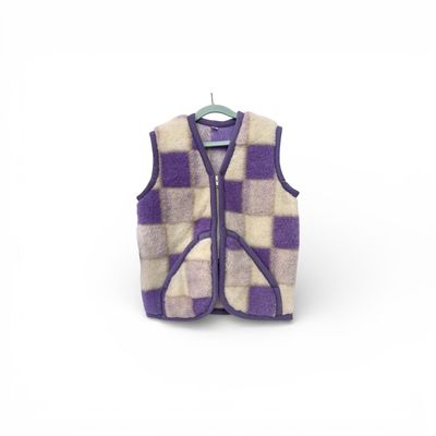 Moonrise Wollen vestje kids block paars