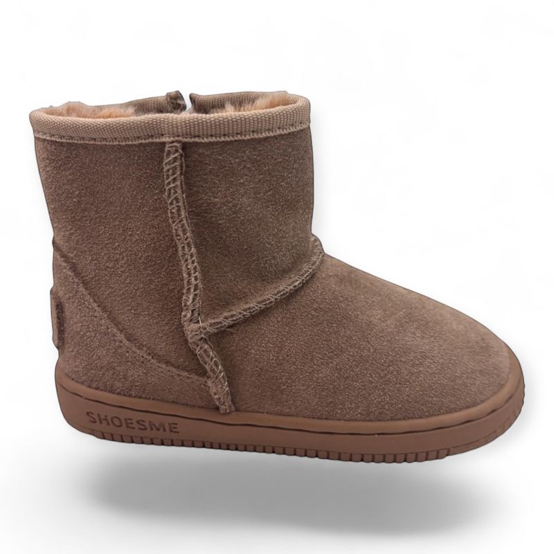 BN25W020-A shoesme taupe booty met fluffy