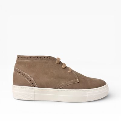 MT18063 Andrea Montelpare enkellaarsje  Nubuck Taupe